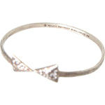 Nialaya Arrow Crystal 925 Silver Bangle Bracelet Women SMY10247-S