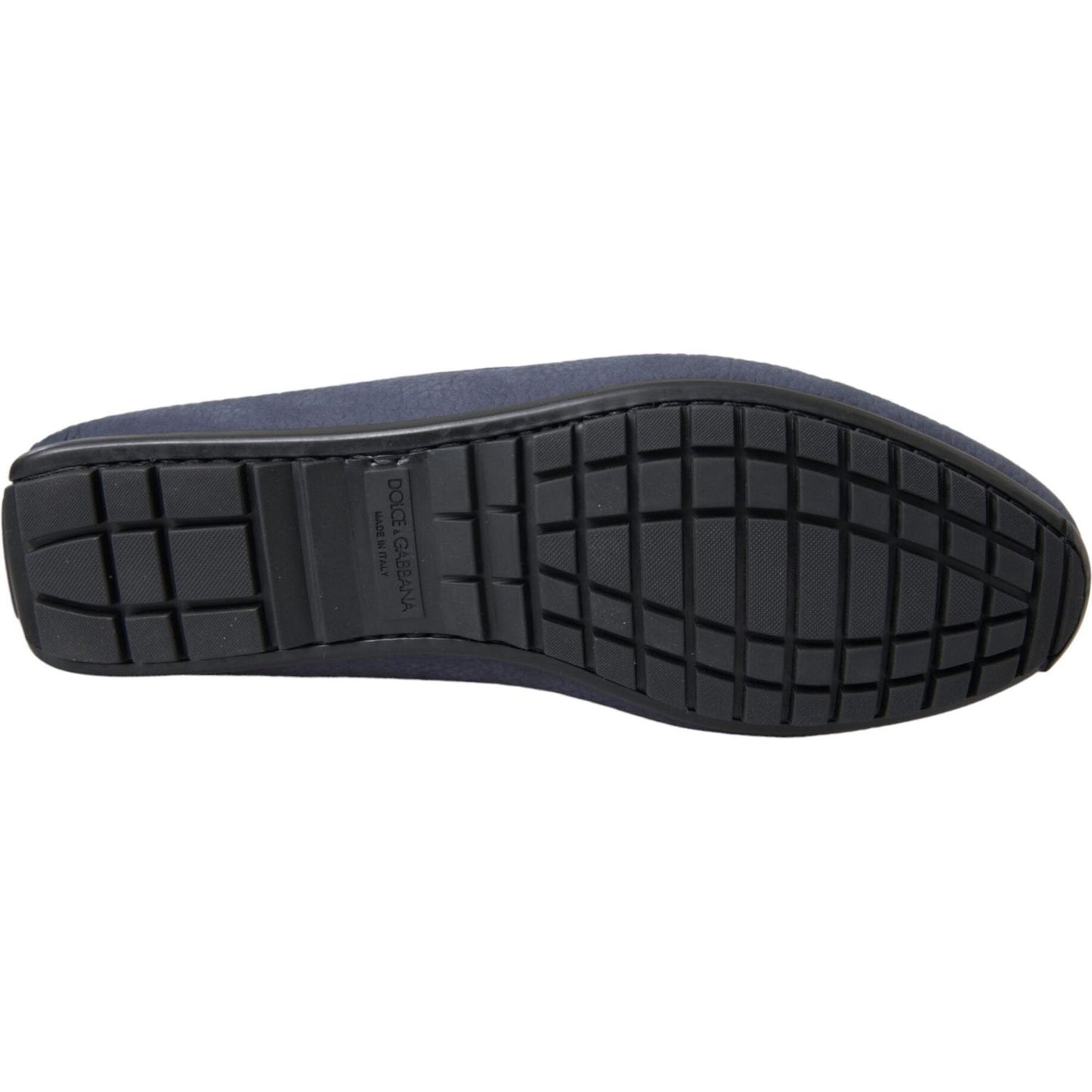 Dolce & Gabbana Blue Calf Leather Slip On Moccasin Shoes Dolce & Gabbana Dark Slate Gray