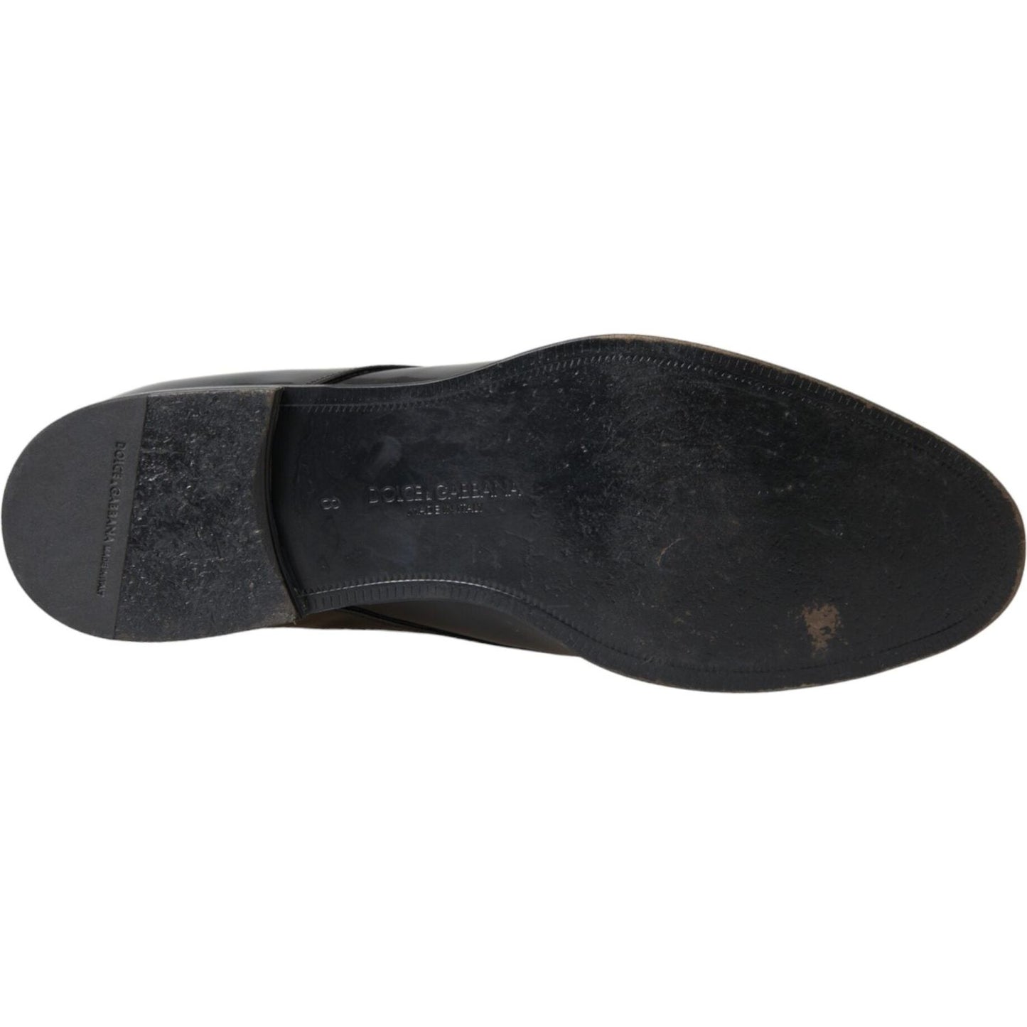 Dolce & Gabbana Black Patent Leather Derby Formal Dress Shoes Dolce & Gabbana Dark Slate Gray