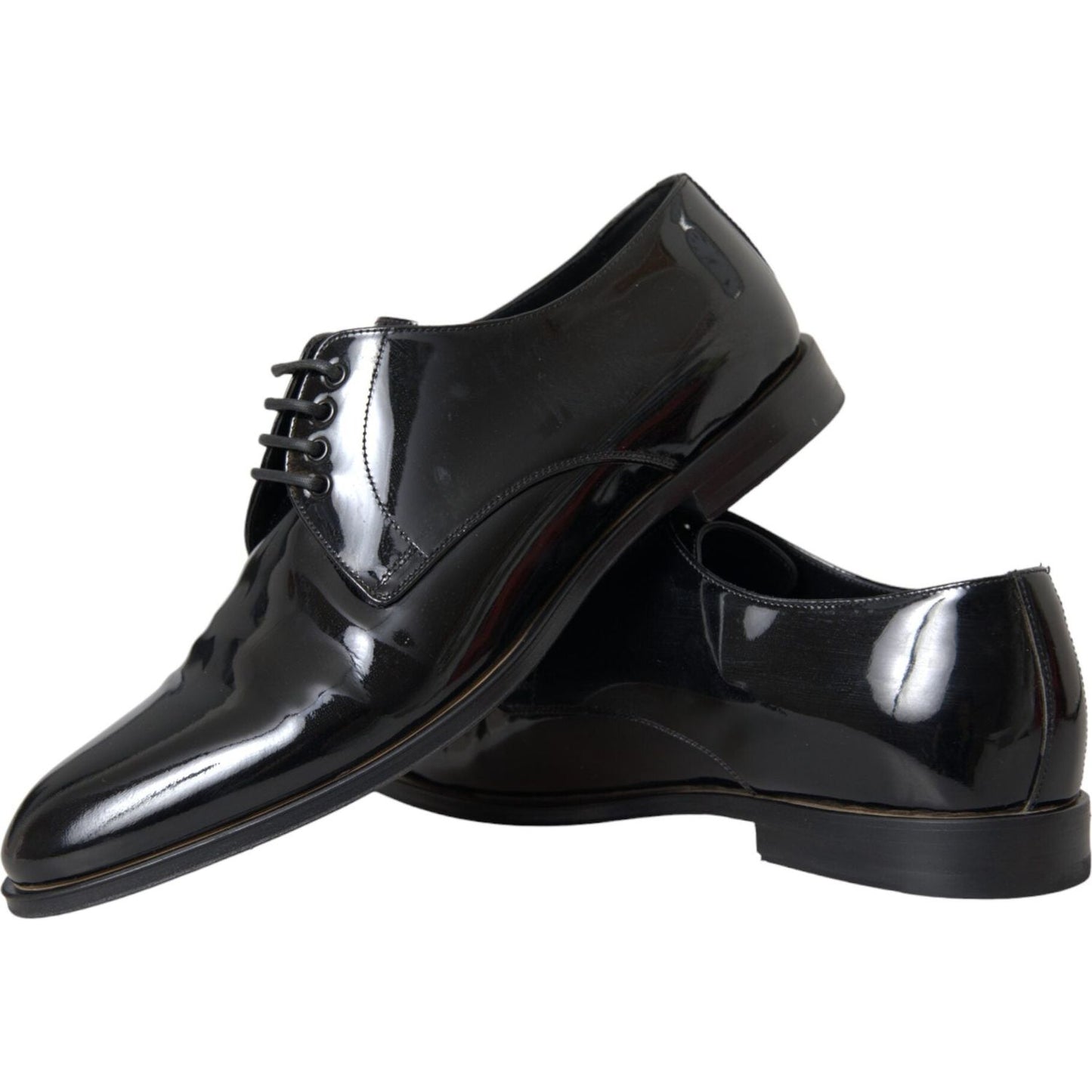 Dolce & Gabbana Black Patent Leather Derby Formal Dress Shoes Dolce & Gabbana Black
