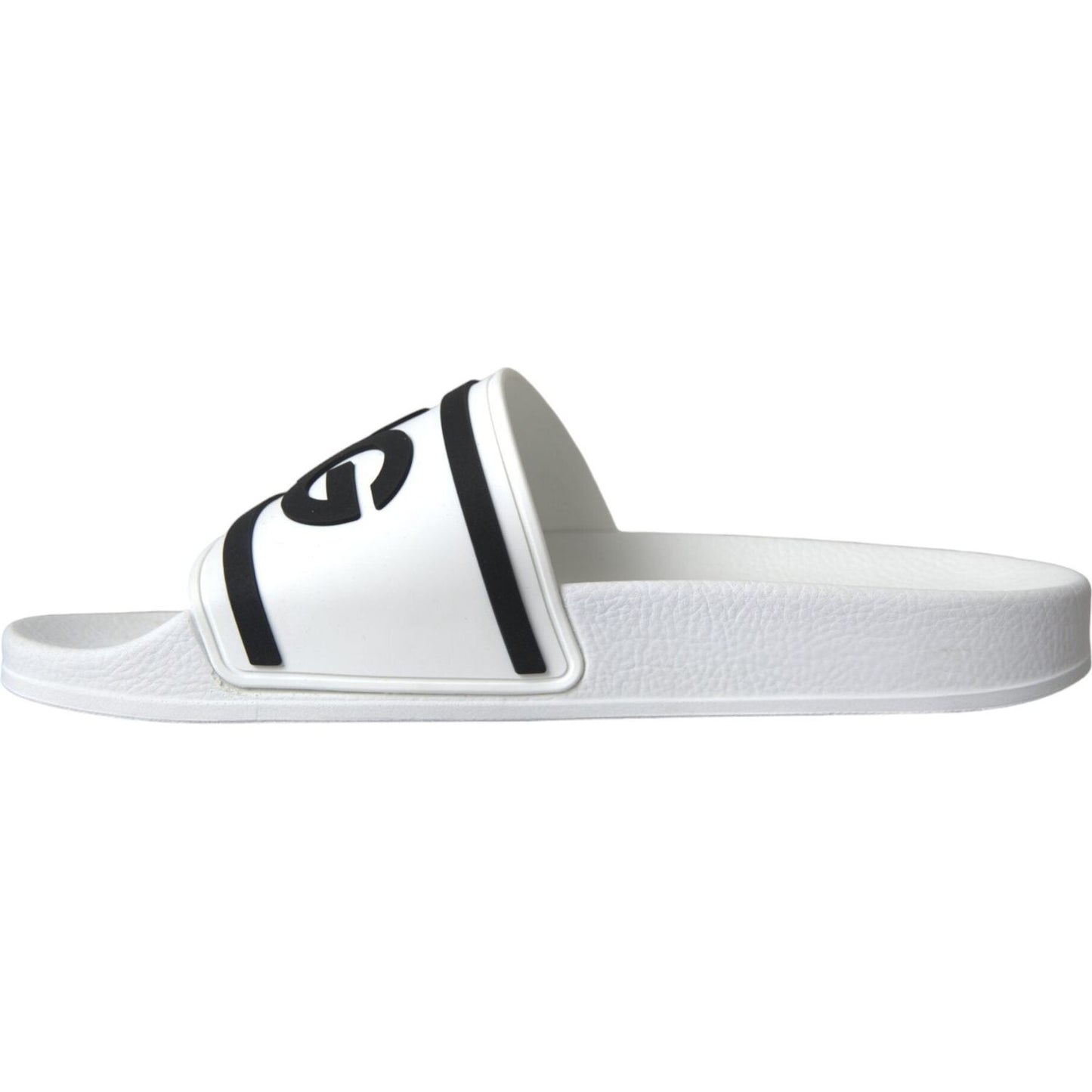 Dolce & Gabbana White Black Sandals Rubber Beachwear Shoes Dolce & Gabbana Light Gray