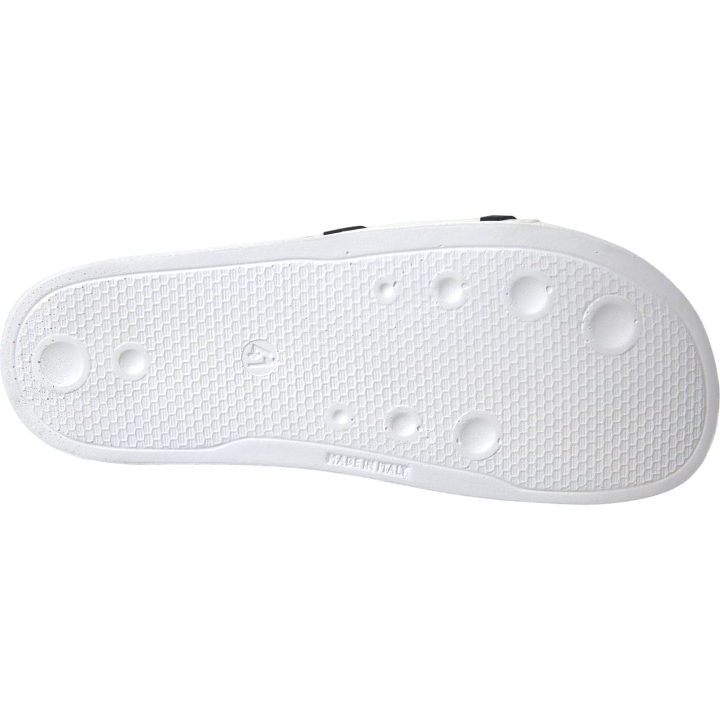 Dolce & Gabbana White Black Sandals Rubber Beachwear Shoes Dolce & Gabbana Light Gray