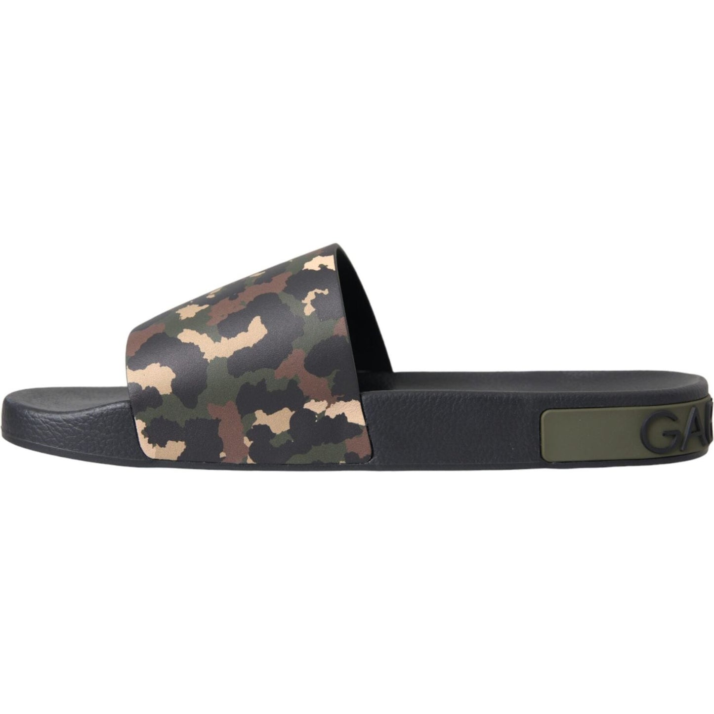 Dolce & Gabbana Multicolor Camouflage Leather Beachwear Men Shoes Dolce & Gabbana Dark Slate Gray