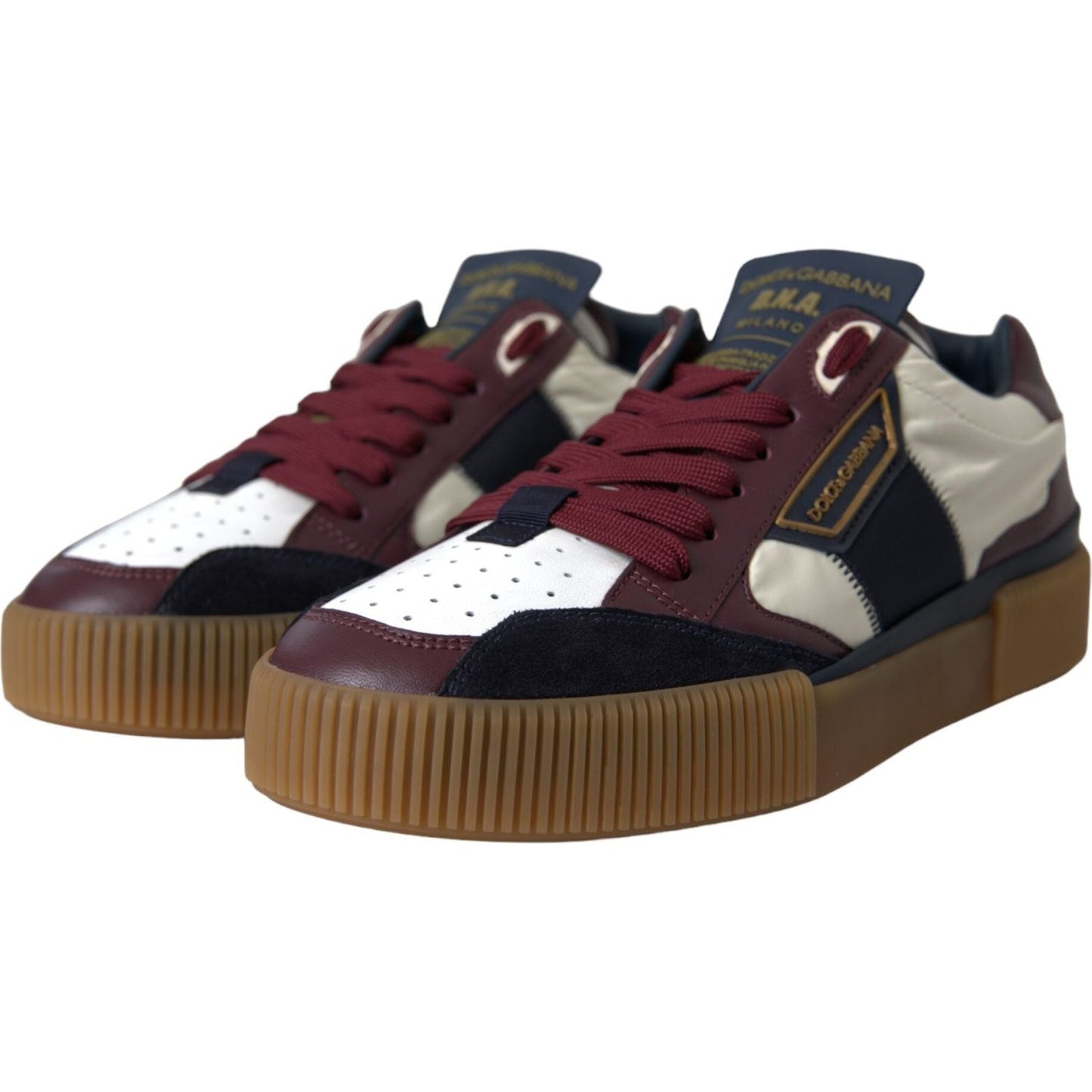 Dolce & Gabbana Multicolor Miami Leather Low Top Sneakers Shoes Dolce & Gabbana Dark Slate Gray