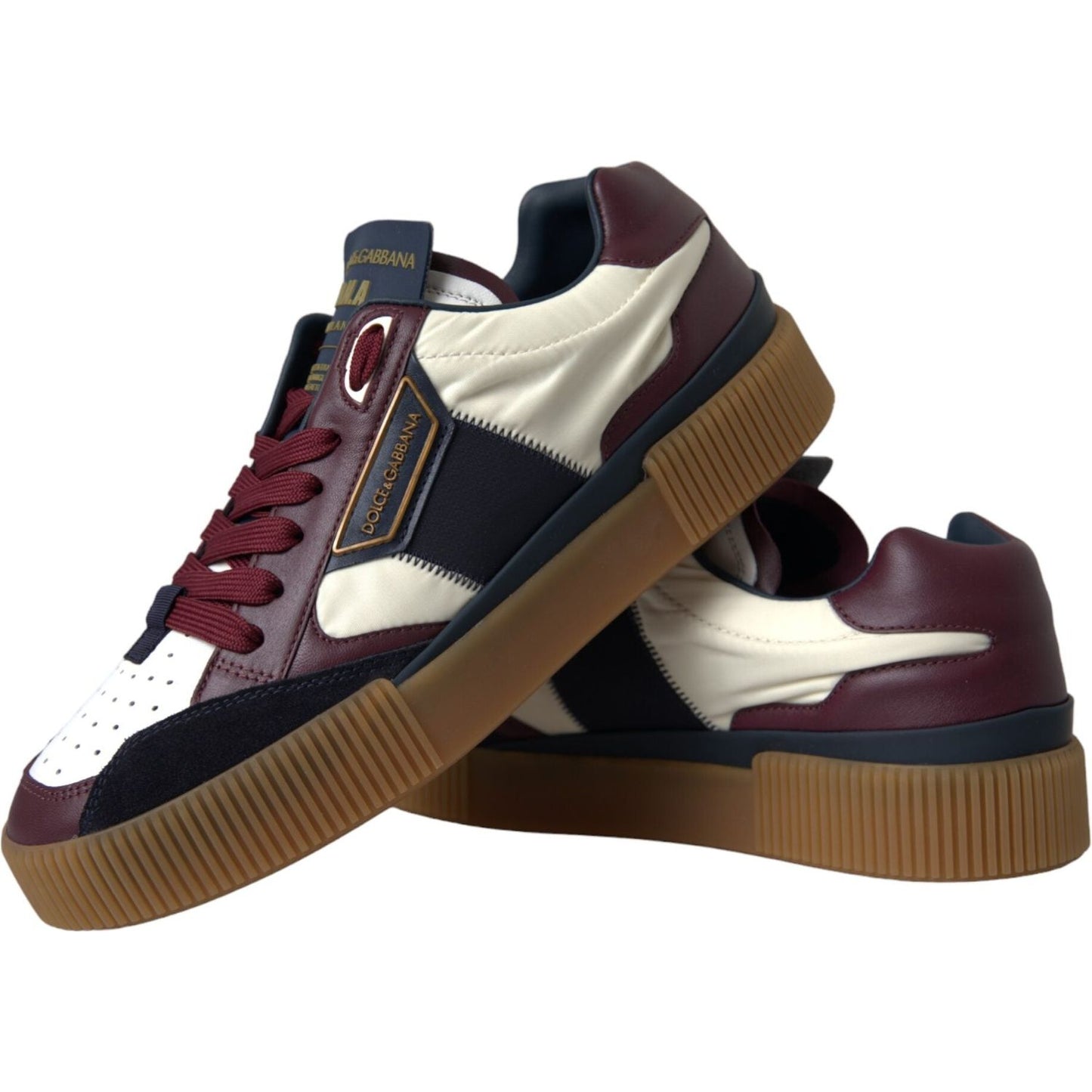 Dolce & Gabbana Multicolor Miami Leather Low Top Sneakers Shoes Dolce & Gabbana Dark Slate Gray