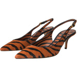 Dolce & Gabbana Dolce & Gabbana Black Orange Zebra Leather Slingbacks Shoes LA11133-35 1728,67345645728,Dolce & Gabbana,EU35/US4.5,EU36/US5.5,EU37/US6.5,EU38/US7.5,Material: Pony Hair,New with tags,Orange,Sandals - Women - Shoes,Shoes,Women - Shoes