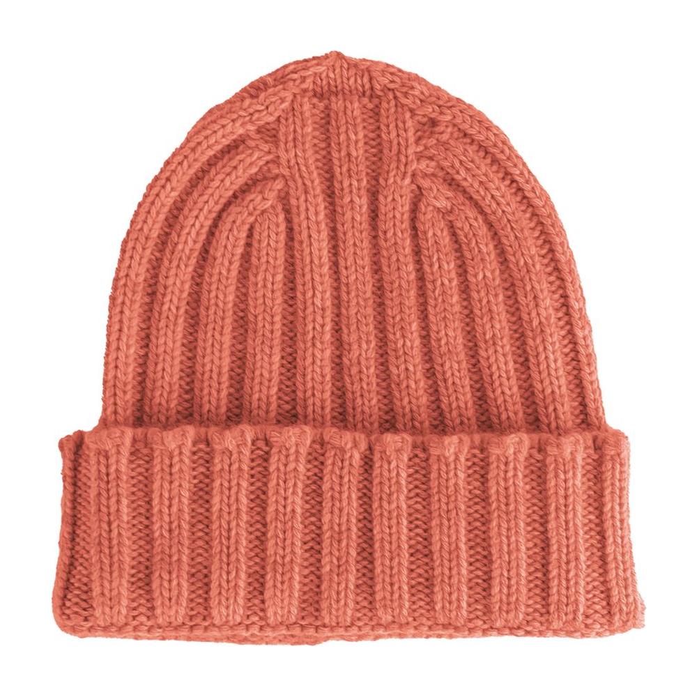 Made in Italy Pink Cashmere Hats & Cap Made in Italy Tomato