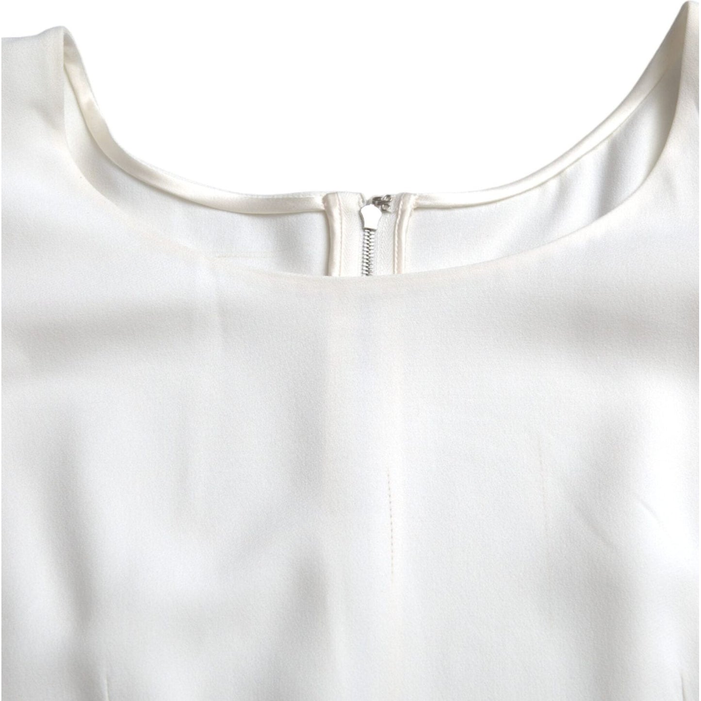 Dolce & Gabbana White Viscose Round Neck Short Sleeves Top Dolce & Gabbana Lavender