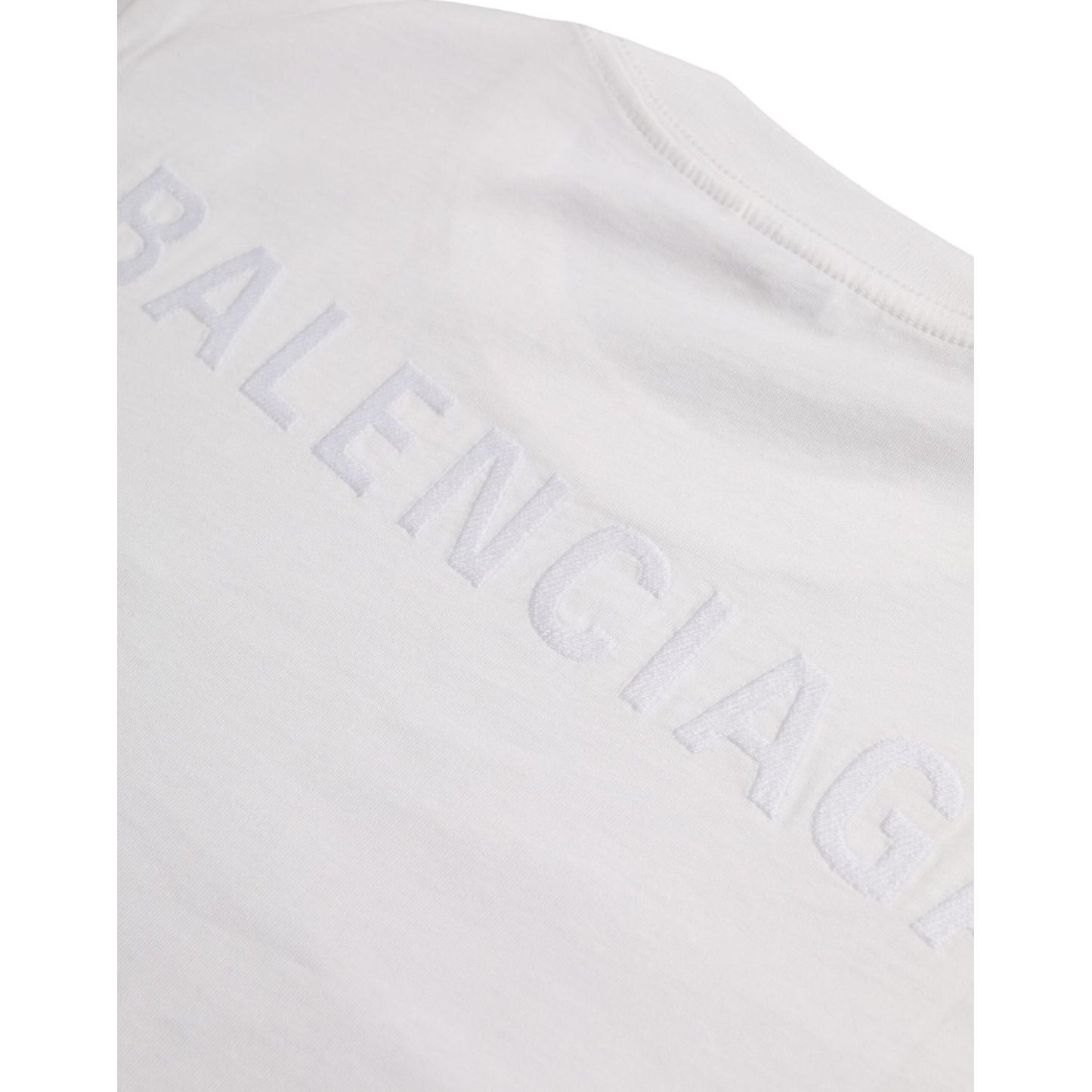 Balenciaga White Cotton Crew Neck Short Sleeves T-shirt Balenciaga Light Gray