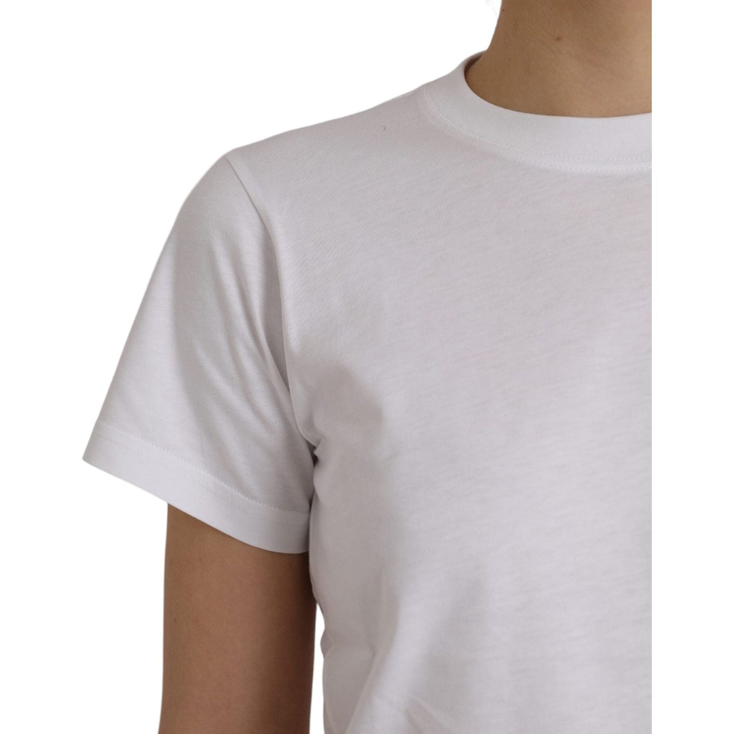 Balenciaga White Cotton Crew Neck Short Sleeves T-shirt Balenciaga Gray
