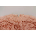 Dolce & Gabbana Pink Ruffles Long Sleeves Pullover Sweater TSH83761-40