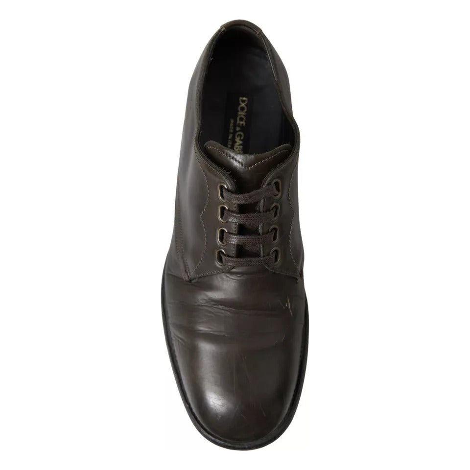 Dolce & Gabbana Green Leather Mens Formal Dress Shoes Dolce & Gabbana Dark Slate Gray