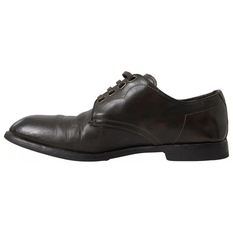 Dolce & Gabbana Green Leather Mens Formal Dress Shoes Dolce & Gabbana Dark Slate Gray