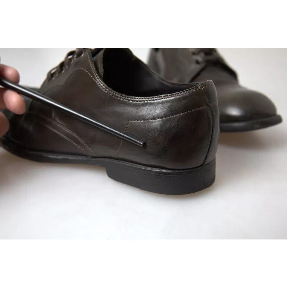 Dolce & Gabbana Green Leather Mens Formal Dress Shoes Dolce & Gabbana Lavender