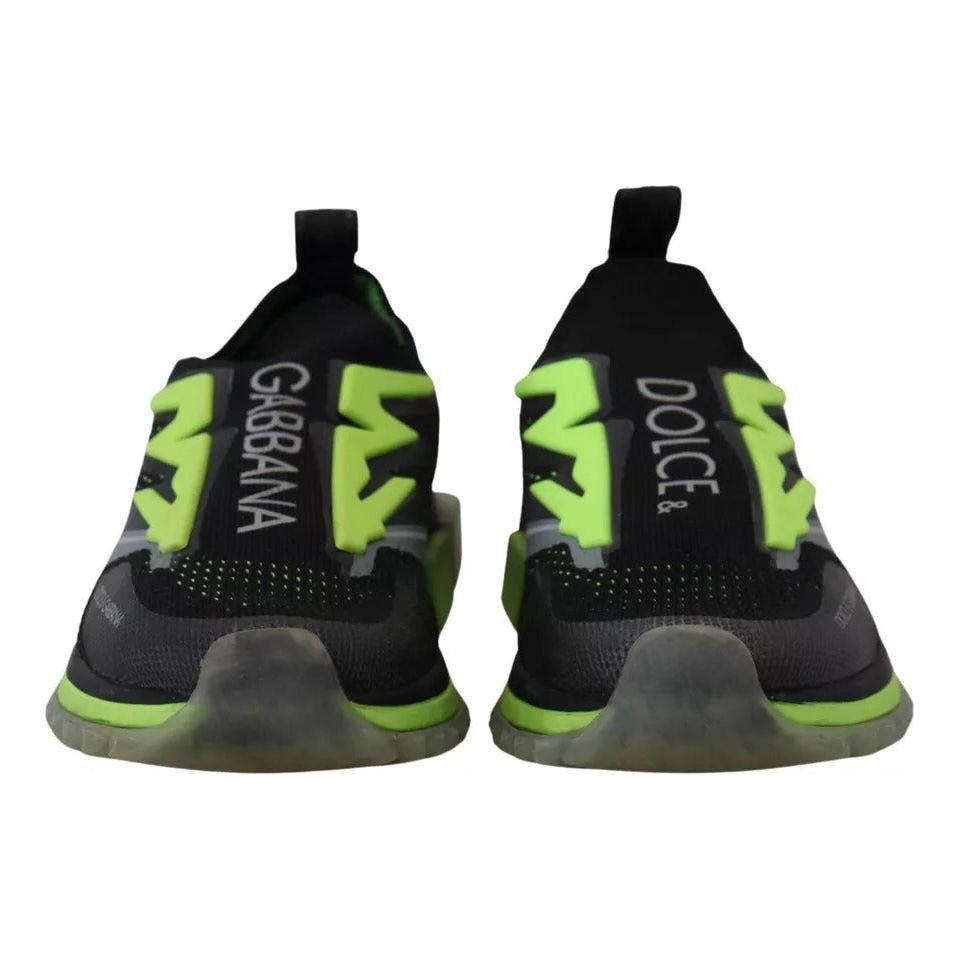 Dolce & Gabbana Black Yellow SORRENTO Sport Stretch Sneakers Shoes Dolce & Gabbana Dark Slate Gray