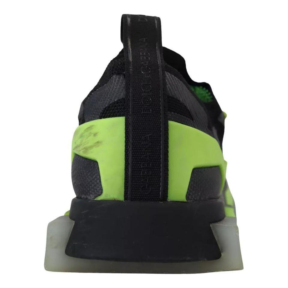 Dolce & Gabbana Black Yellow SORRENTO Sport Stretch Sneakers Shoes Dolce & Gabbana Dark Slate Gray