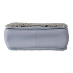 Dolce & Gabbana Blue Exotic Leather Shoulder Purse Cross Body Bag Dolce & Gabbana Dark Gray