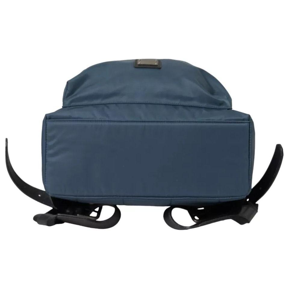 Dolce & Gabbana Blue Nylon #DGFamily Patch Men Backpack Bag Dolce & Gabbana Dark Slate Gray