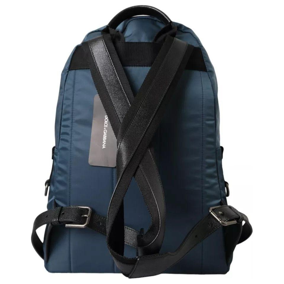 Dolce & Gabbana Blue Nylon #DGFamily Patch Men Backpack Bag Dolce & Gabbana Dark Slate Gray