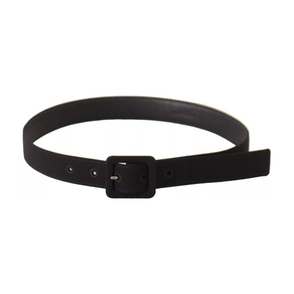 Dolce & Gabbana Black Velvet Leather Logo Waist Buckle Belt Dolce & Gabbana Dark Slate Gray