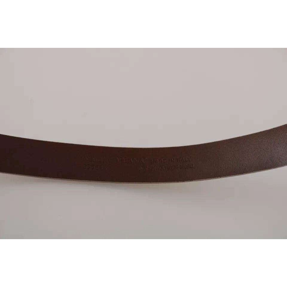 Dolce & Gabbana Cream Beige Gold Buckle Waist Leather Belt Dolce & Gabbana Gray