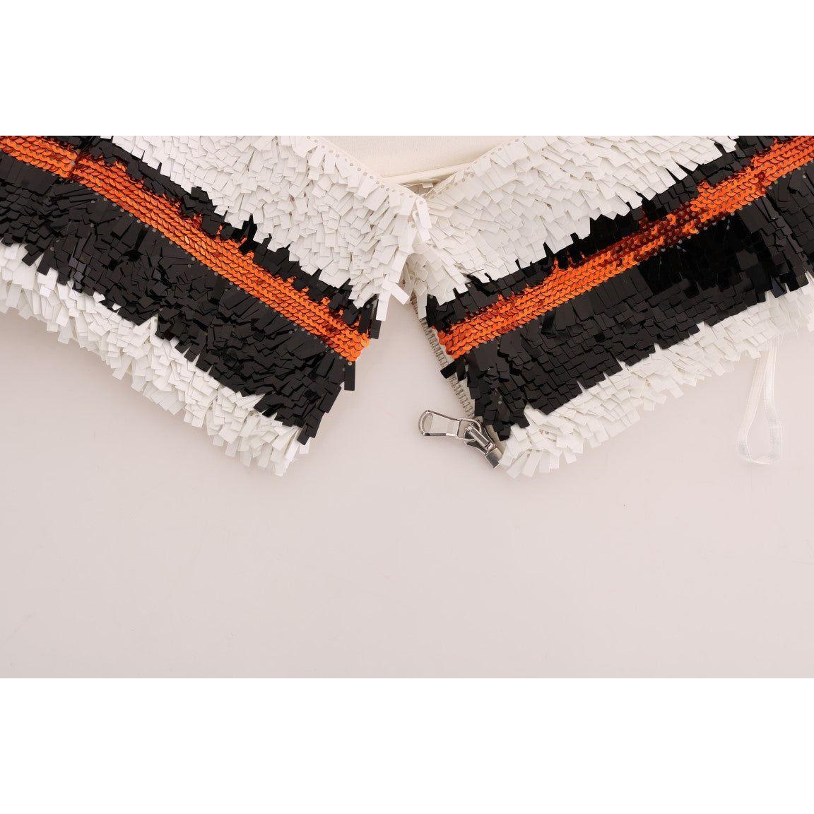 Dolce & Gabbana Sequined Bustier Top in Vibrant Tones Dolce & Gabbana Light Gray
