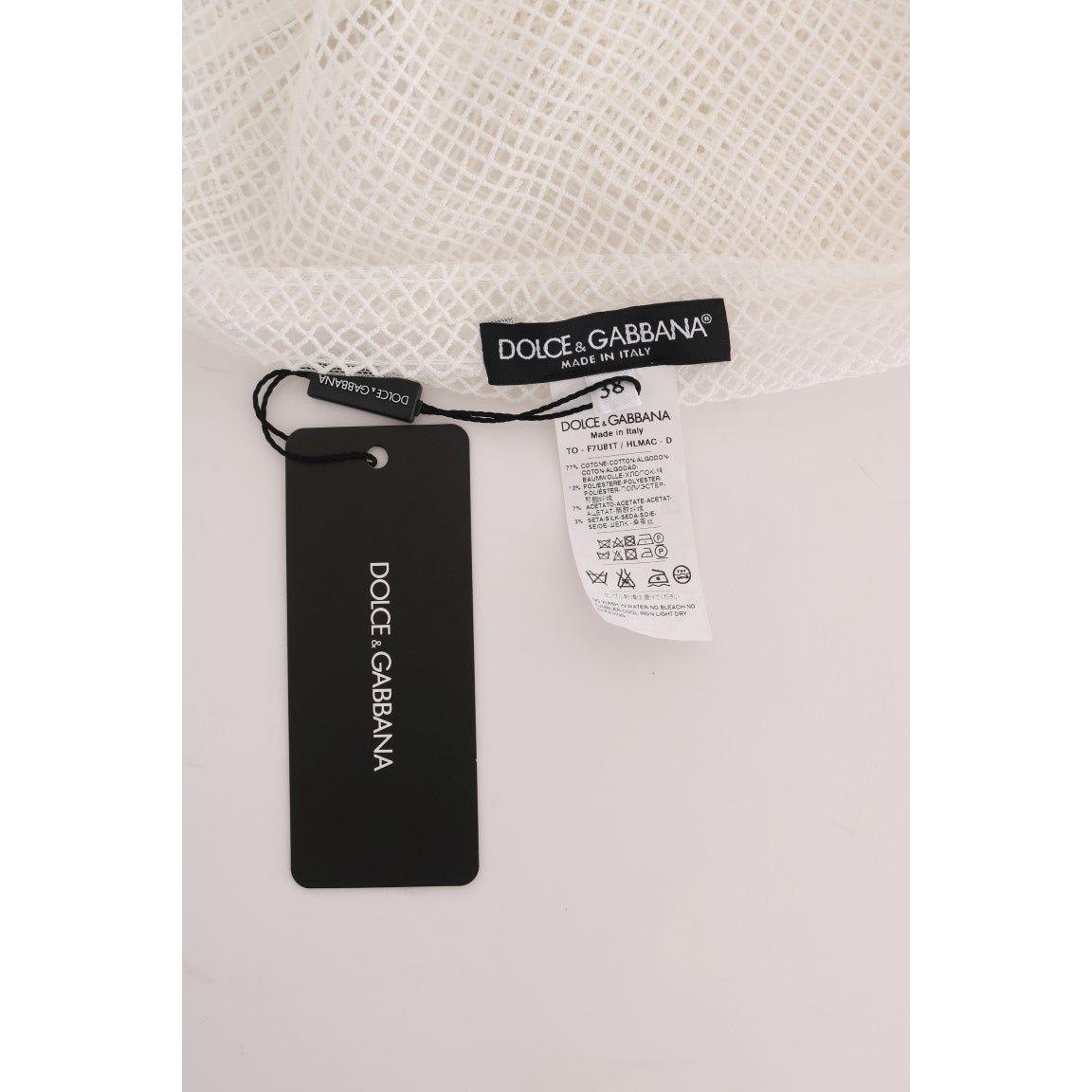 Dolce & Gabbana Sleeveless Transparent Net Tank Top Dolce & Gabbana Light Gray