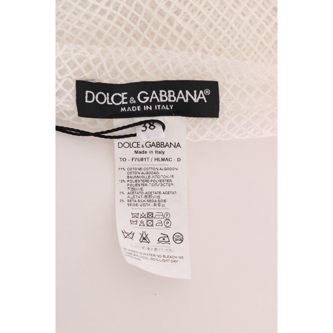 Dolce & Gabbana Sleeveless Transparent Net Tank Top Dolce & Gabbana Light Gray