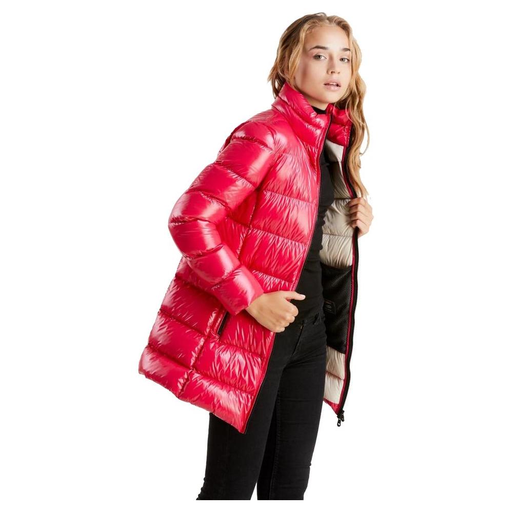 Refrigiwear Fuchsia Shimmer Long Down Jacket Refrigiwear Black