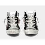 Philippe Model Elegant Gray Leather Sneakers with Sequin Details Philippe Model Lavender