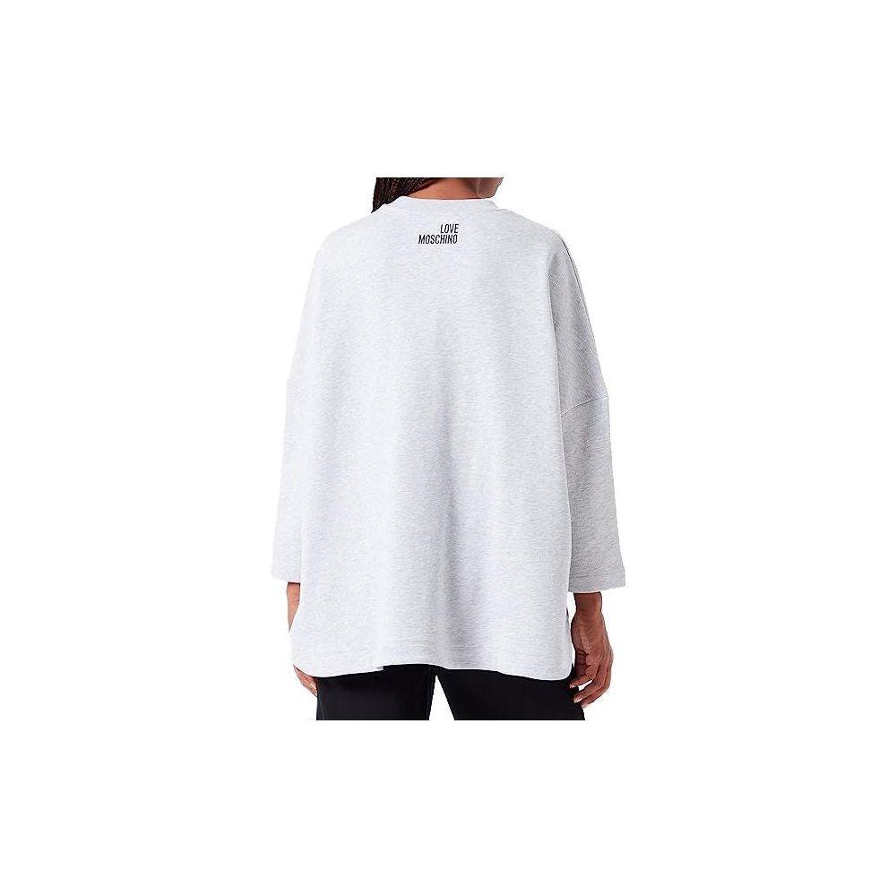 Love Moschino Gray Cotton Women Sweater Love Moschino Lavender