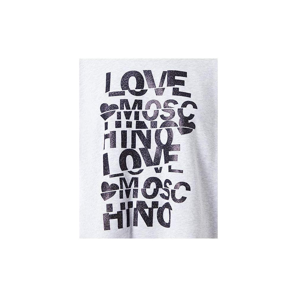 Love Moschino Gray Cotton Women Sweater Love Moschino Lavender
