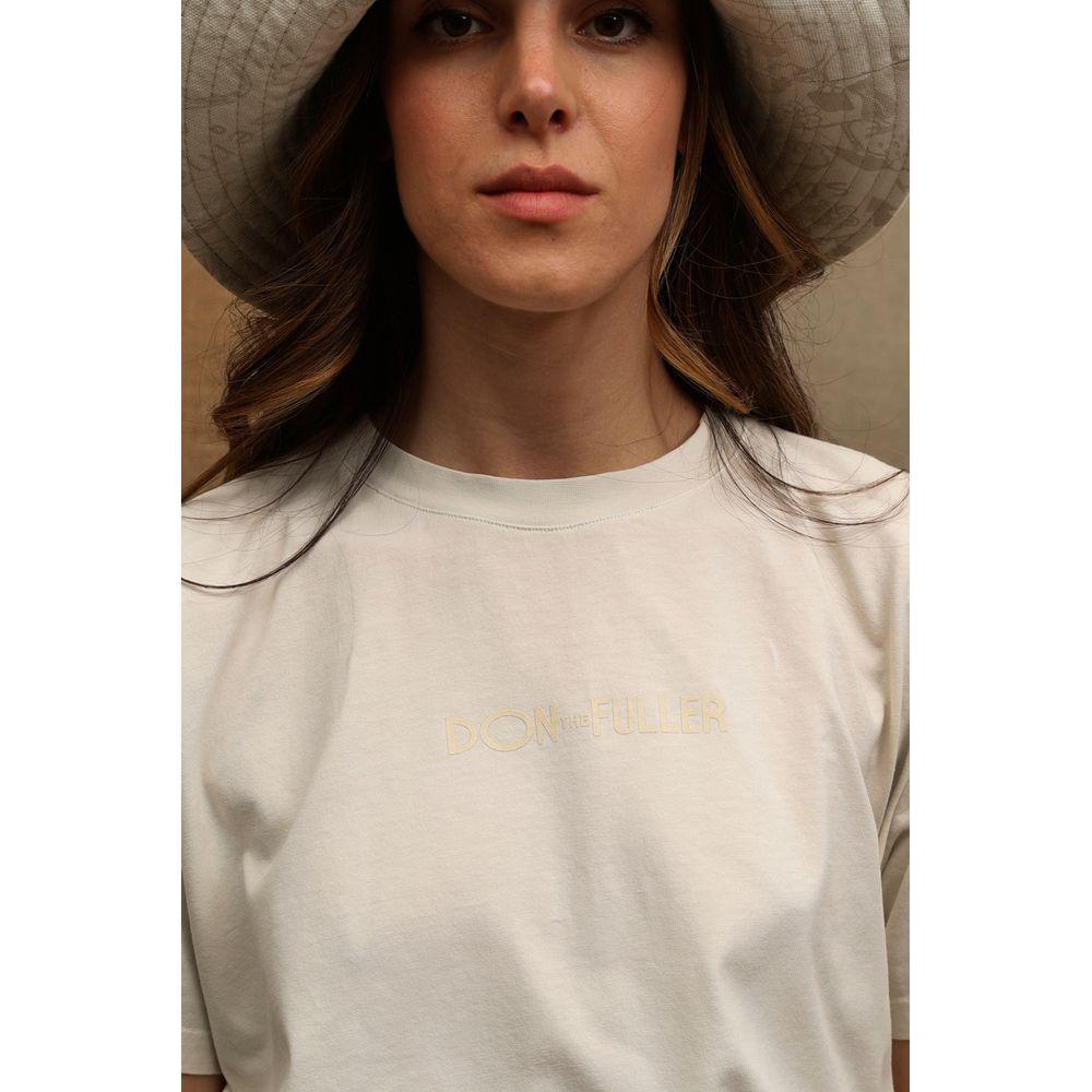 Don The Fuller White Cotton Women T-Shirt Don The Fuller Gray