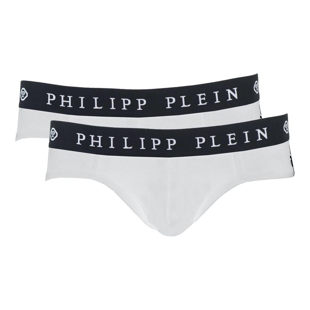 Philipp Plein White Cotton Men Boxer Short PH-6416-XL