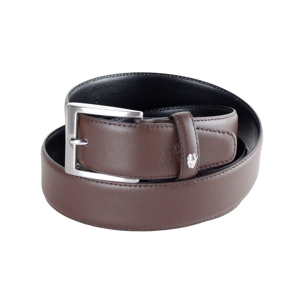Cavalli Class Elegant Reversible Leather Belt - Dual Tone Cavalli Class Dim Gray