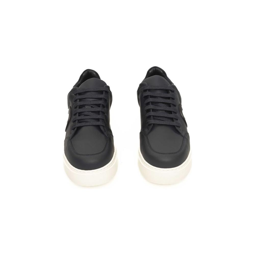 Cerruti 1881 Blue Cowhide Men's Sneaker Cerruti 1881 Dark Slate Gray