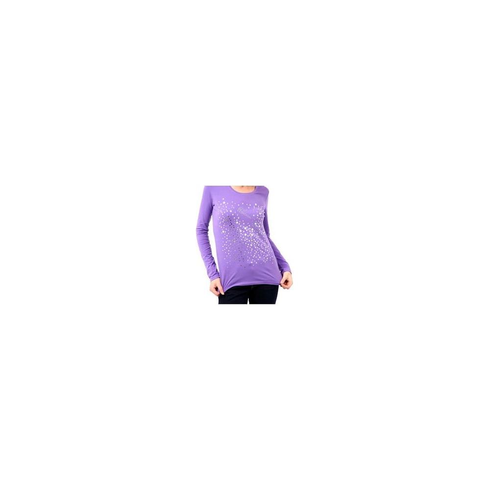 Montana Blu Purple Cotton Women Top Montana Blu Medium Purple
