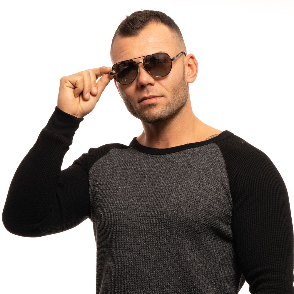 Guess Gray Men Sunglasses Guess Black