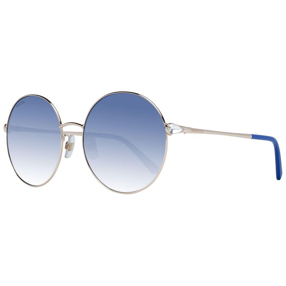 Swarovski Rose Gold Women Sunglasses Swarovski Light Steel Blue