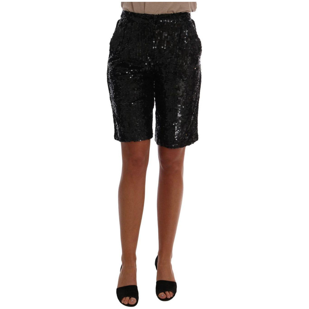 Dolce & Gabbana Black Sequined Fashion Shorts BYX1101-1
