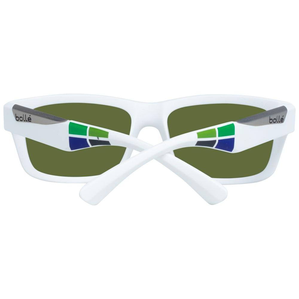 Bolle White Unisex Sunglasses Bolle Dark Olive Green