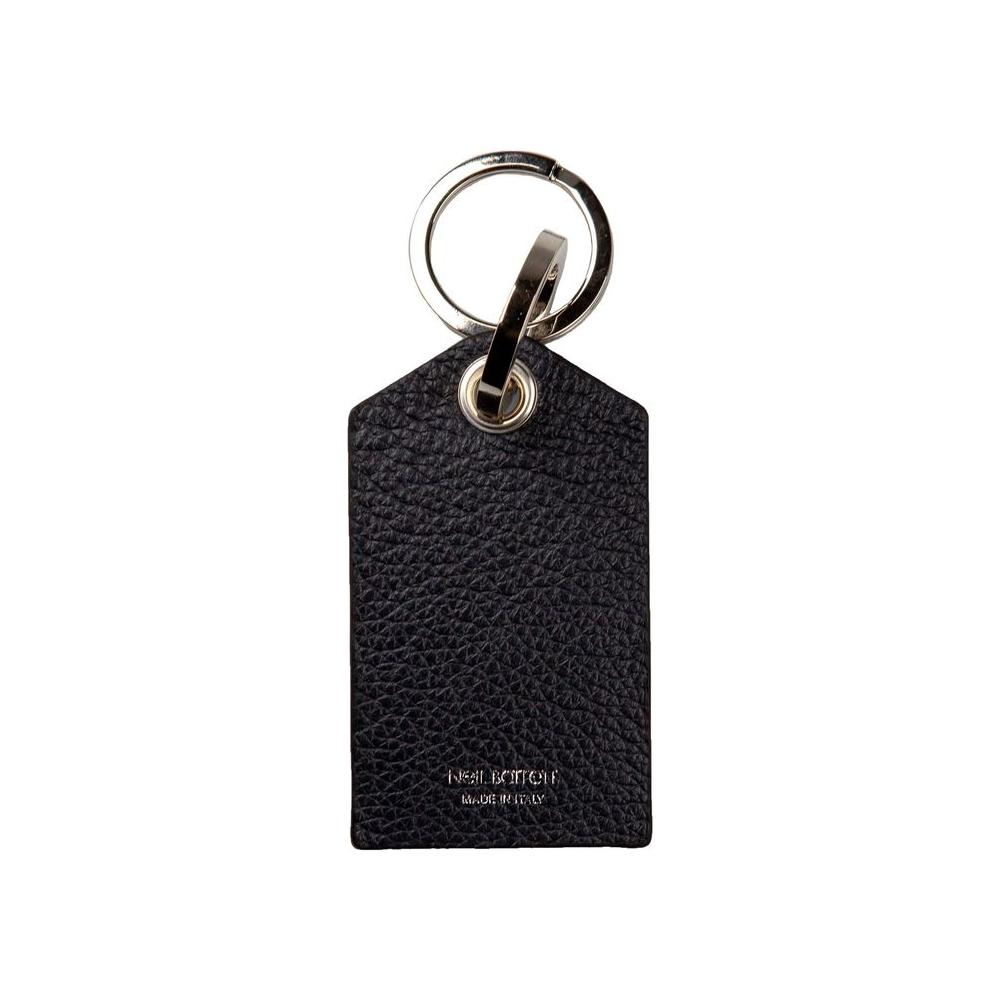 Neil Barrett Blue Leather Men Keychain Neil Barrett Black