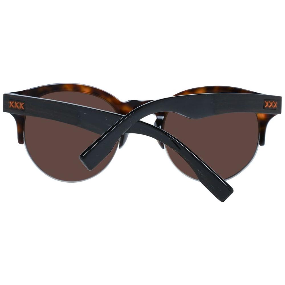 Ermenegildo Zegna Brown Men Sunglasses