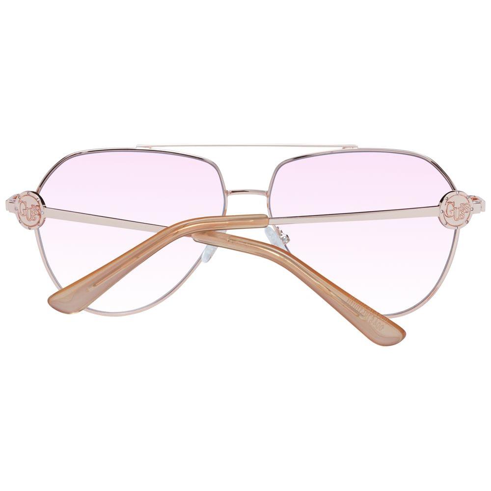 Guess Rose Gold Women Sunglasses Guess White Smoke