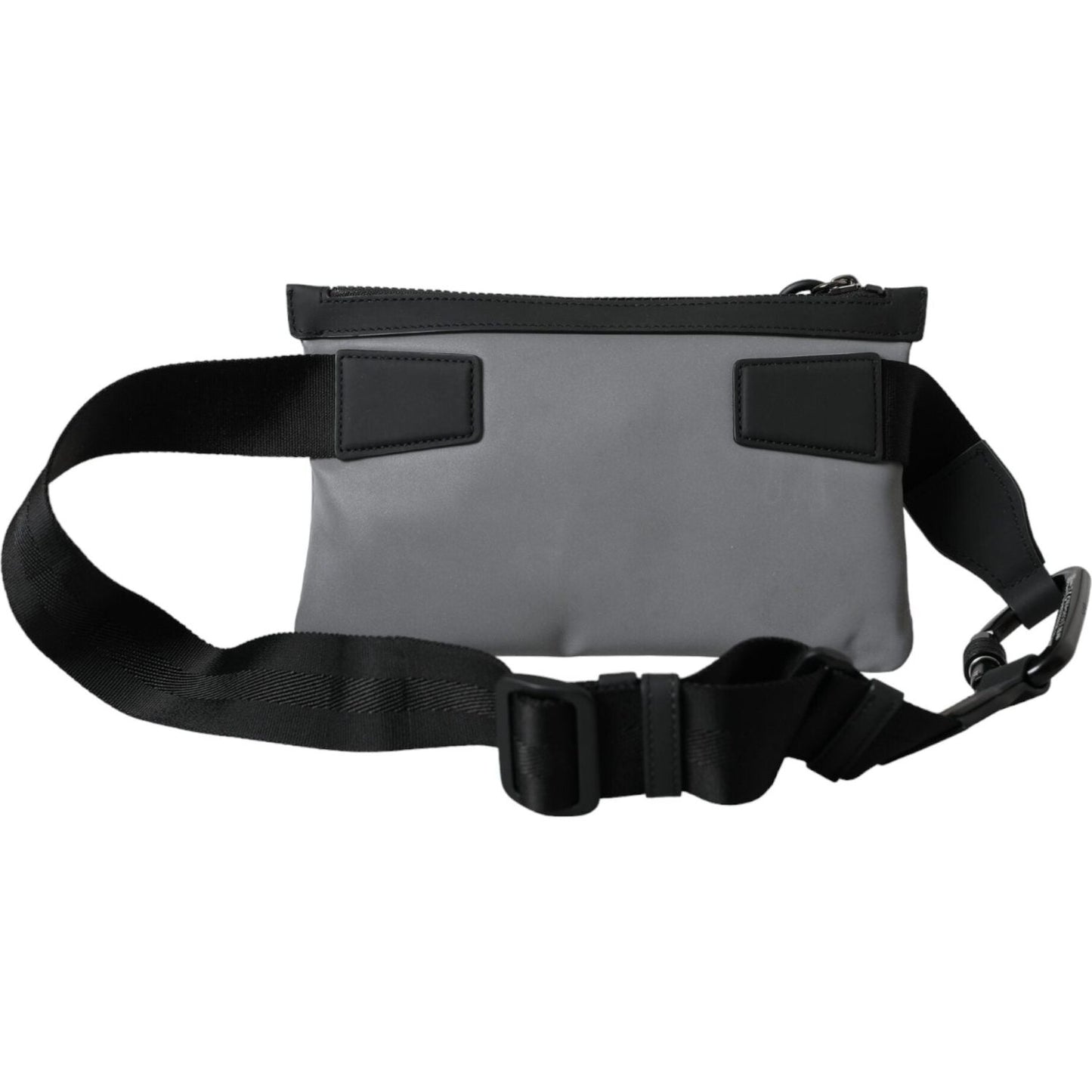 Dolce & Gabbana Gray Neoprene Logo Zip Waist Fanny Pack Belt Pouch Bag Dolce & Gabbana Black