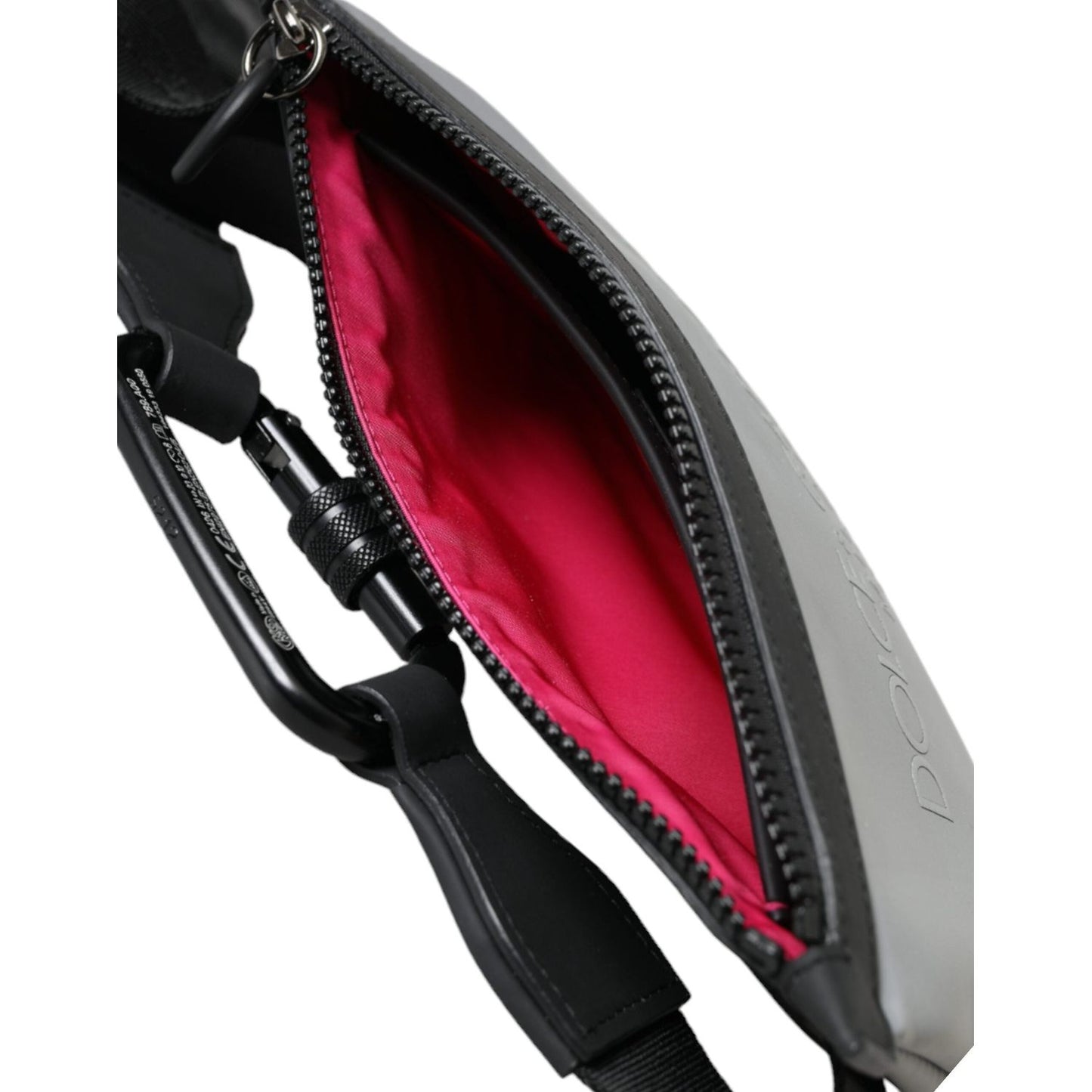 Dolce & Gabbana Gray Neoprene Logo Zip Waist Fanny Pack Belt Pouch Bag Dolce & Gabbana Rosy Brown