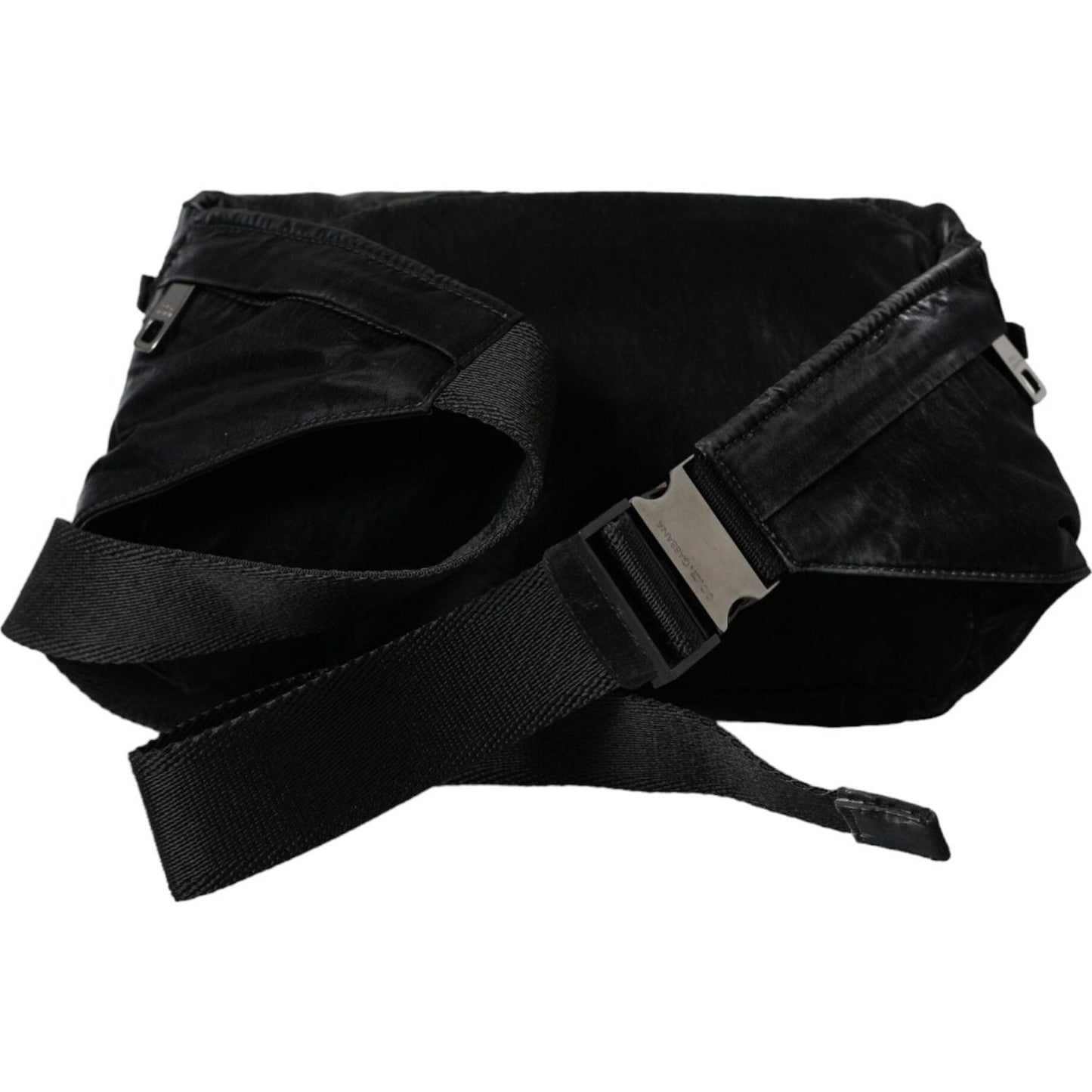 Dolce & Gabbana Black Nylon Logo Plaque Belt Waist Fanny Pack Bag Dolce & Gabbana Black