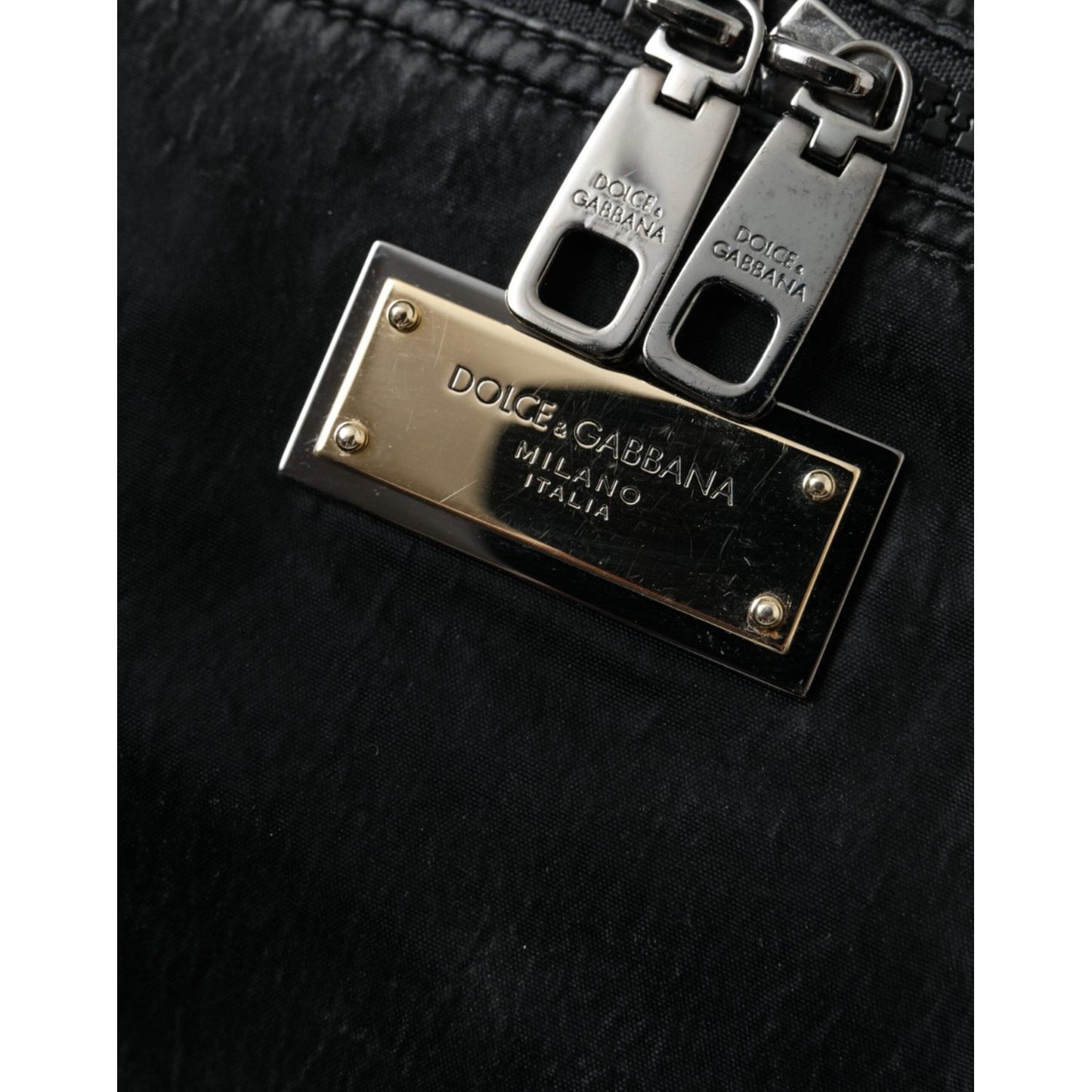 Dolce & Gabbana Black Nylon Logo Plaque Belt Waist Fanny Pack Bag Dolce & Gabbana Black
