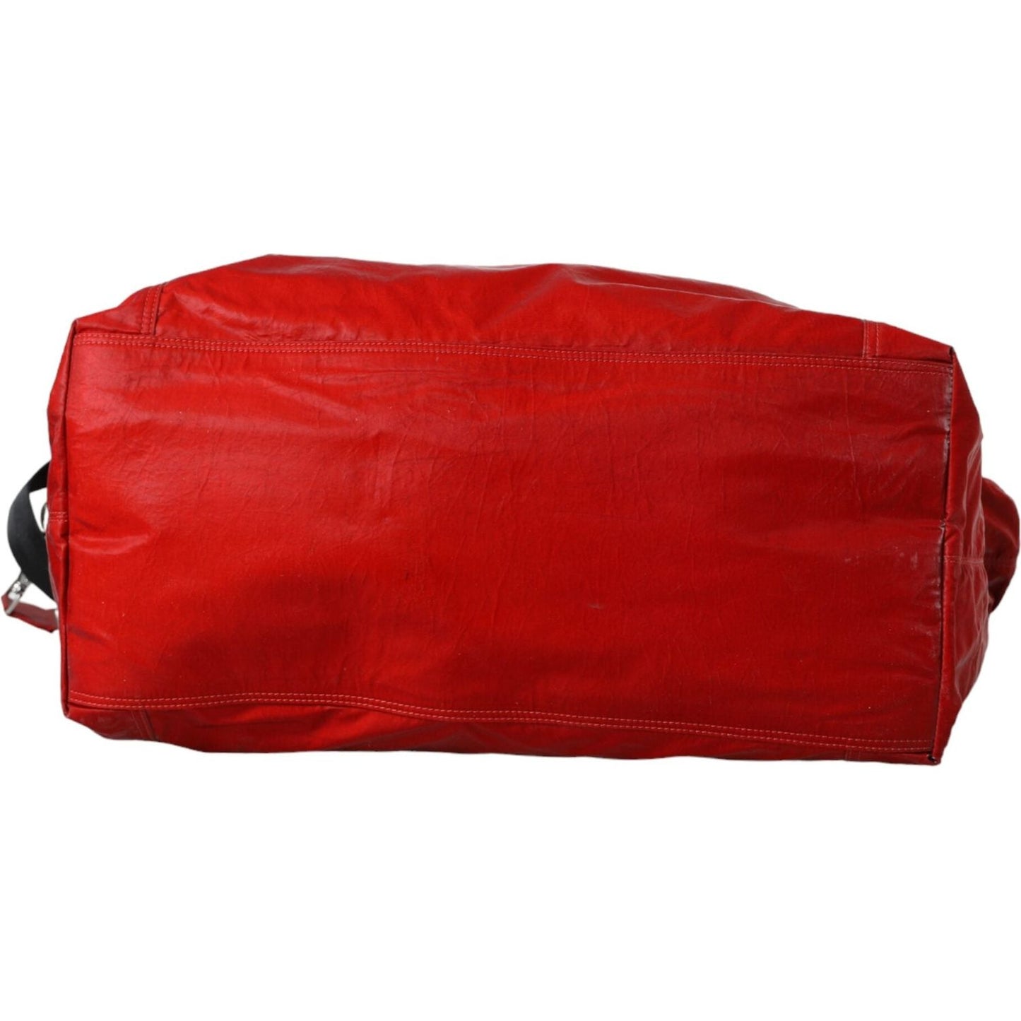Dolce & Gabbana Red Nylon Calfskin Hand Shoulder Duffel Bag Dolce & Gabbana Firebrick