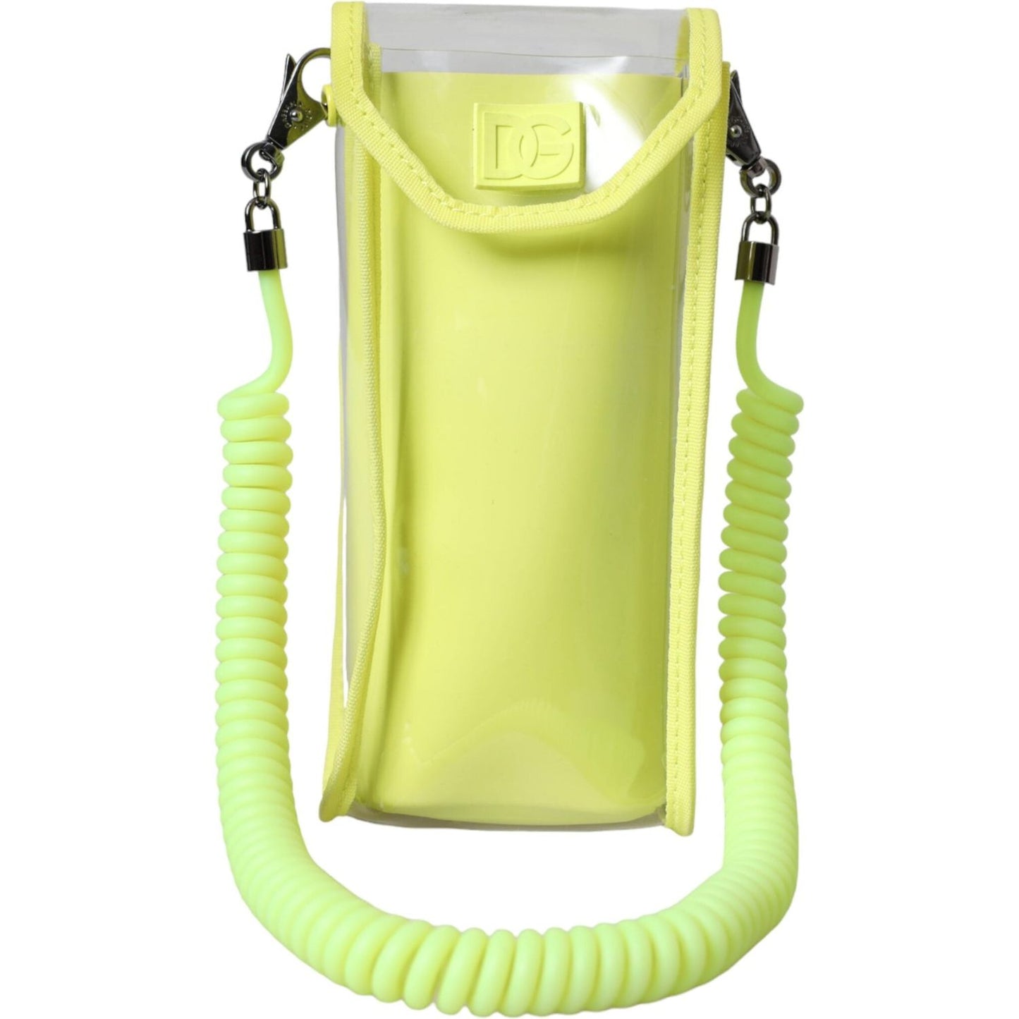 Dolce & Gabbana Yellow Green Plastic DG Logo Neck Strap Cardholder Wallet Dolce & Gabbana Light Goldenrod